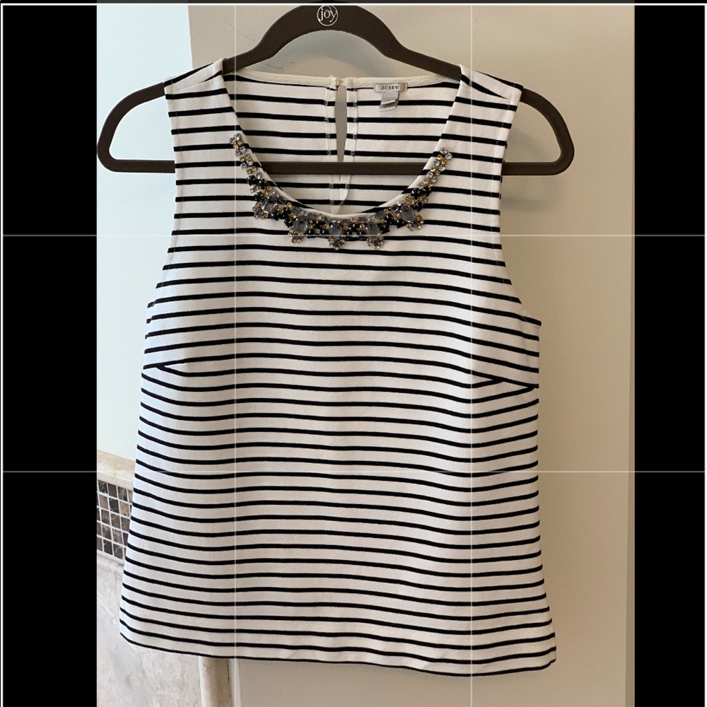 J Crew sleeveless jeweled top